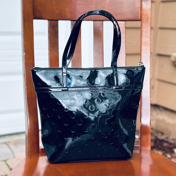 Kate Spade Camellia Street Jeralyn Patent Small Tote Bag - Black - Picture 4 of 7